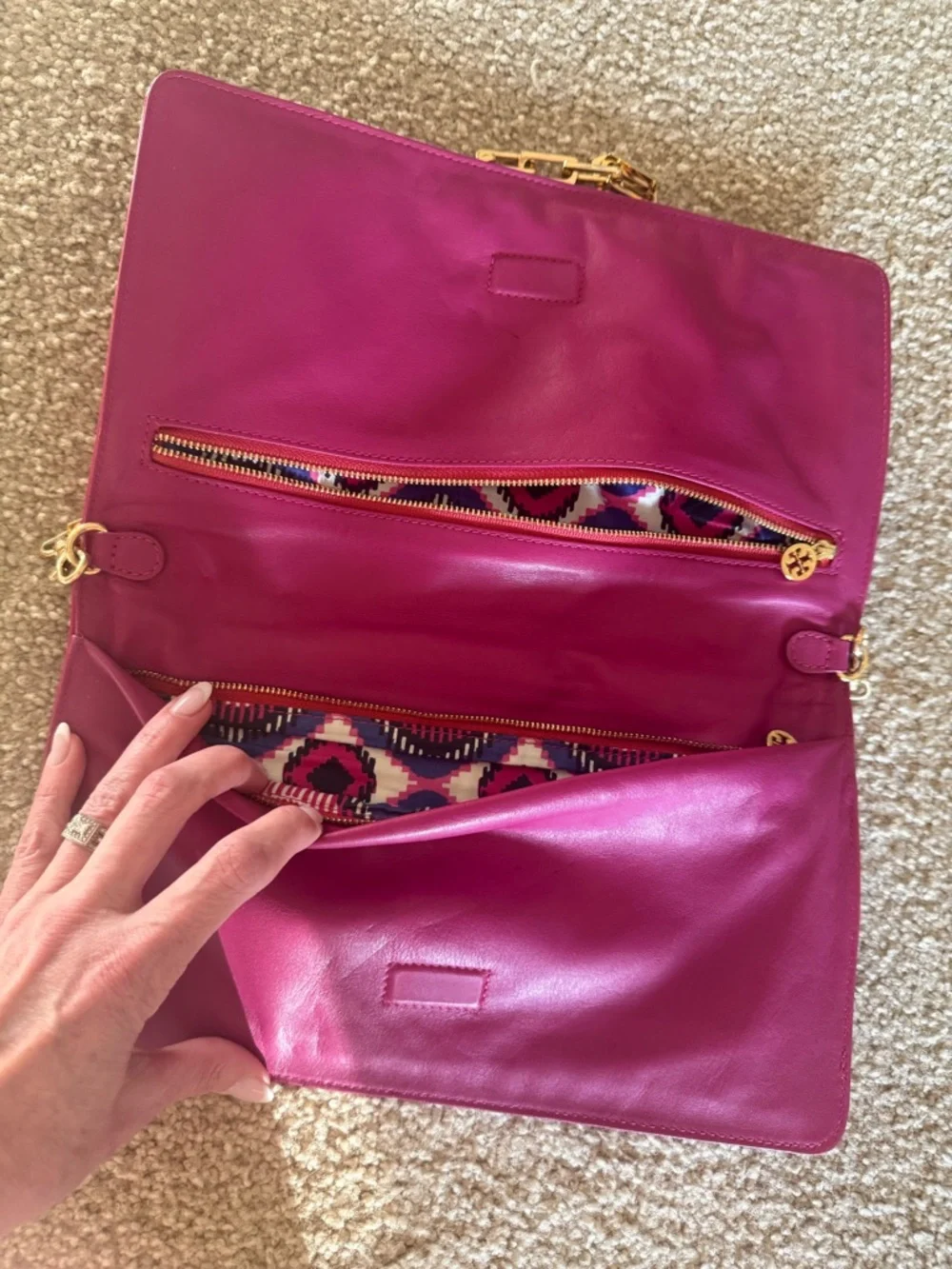 Tory Burch woven raffia